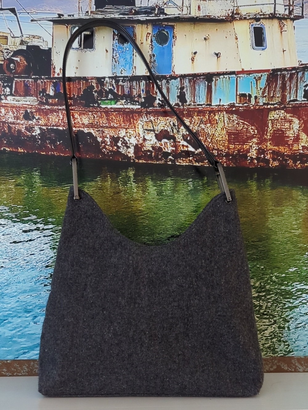 Vintage Bechamel Wool Shoulder Bag